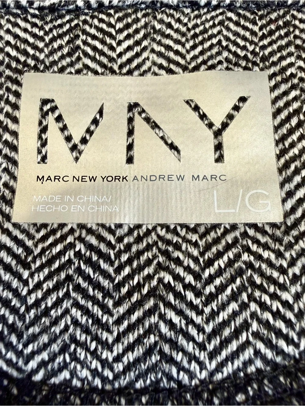 Marc New York Andrew Marc Gray Full Zip Knit Jacket Women's Large Heathered H - Picture 5 of 8